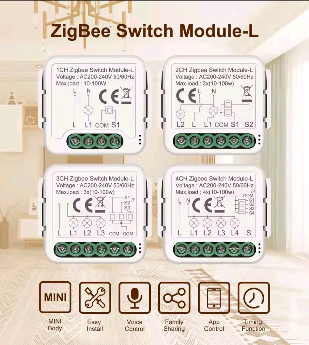 Módulo Interruptor Inteligente GIRIER ZigBee 3.0 (Sin Neutro) — foto 4 de 4